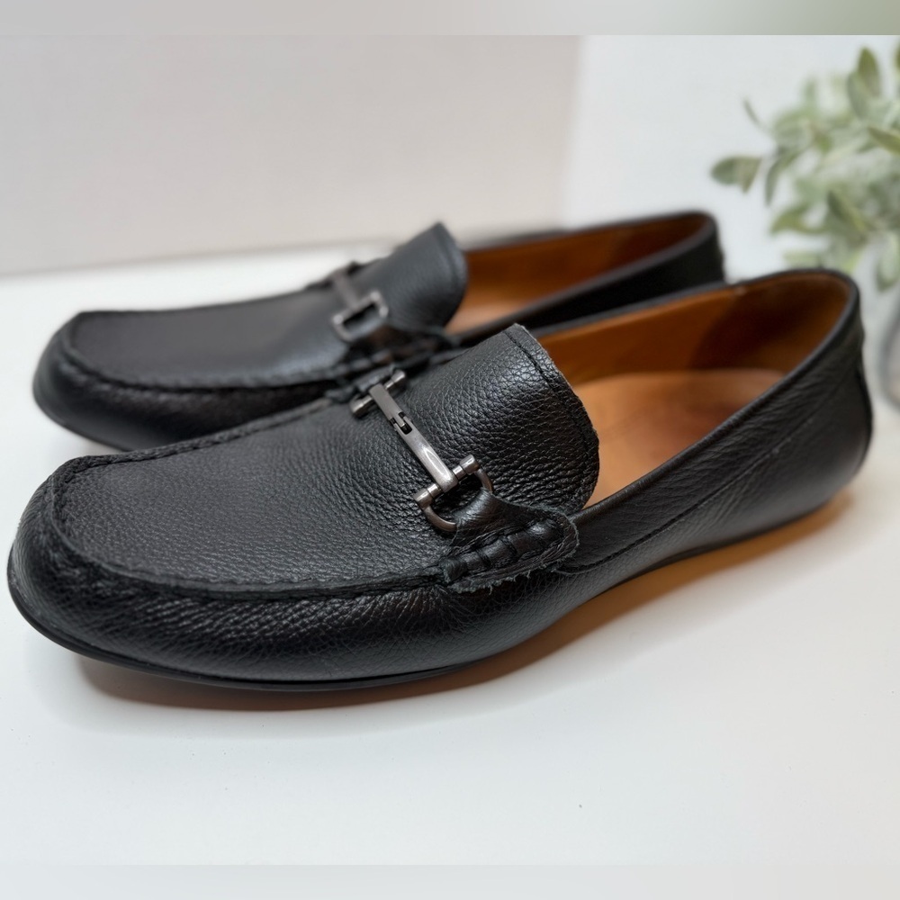 Vionic Men's Black Leather 556 Mason Comfort Classic Loafers Driving Shoes 11M